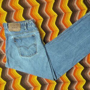 37x30 vtg 90s Levi's 505 Jeans Mens Faded Denim Orange Tab dad normcore h172